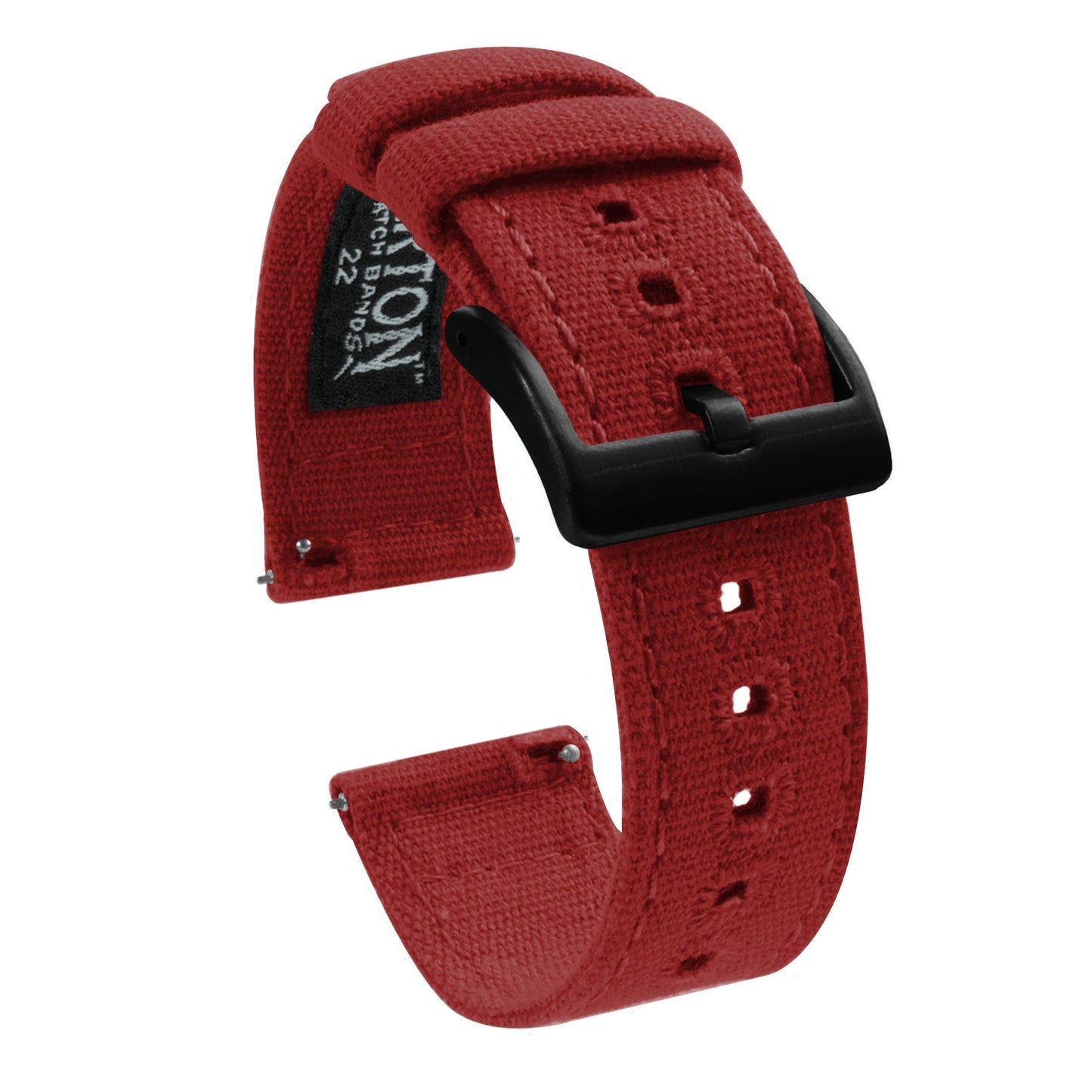 Crimson Red Premium Canvas Watch Band by Barton Watch Bands