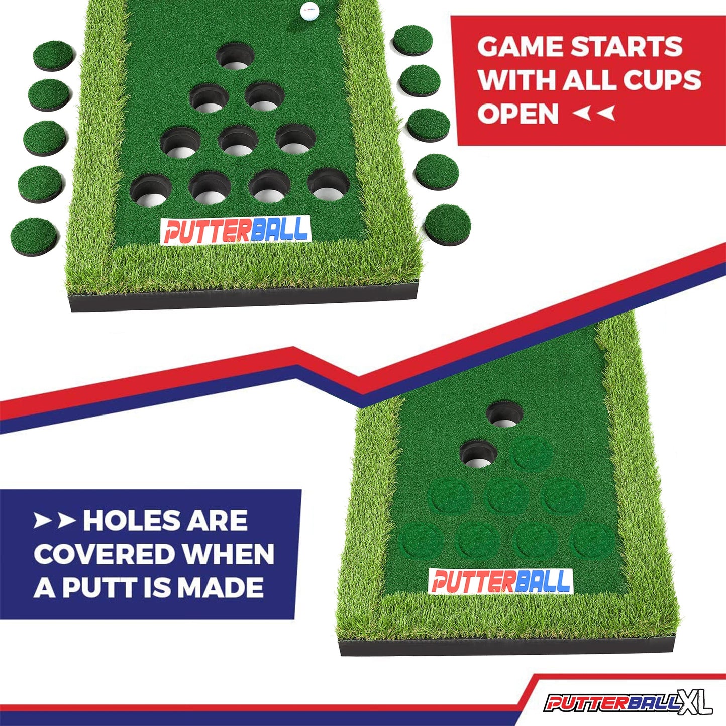PutterBall XL 10 Hole Edition - Backyard Golf Party Game by PutterBall