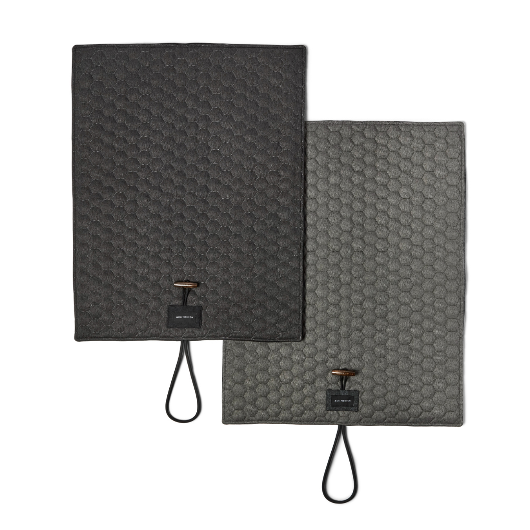 Honeycomb Dog Travel Mat - Grey by Molly And Stitch US