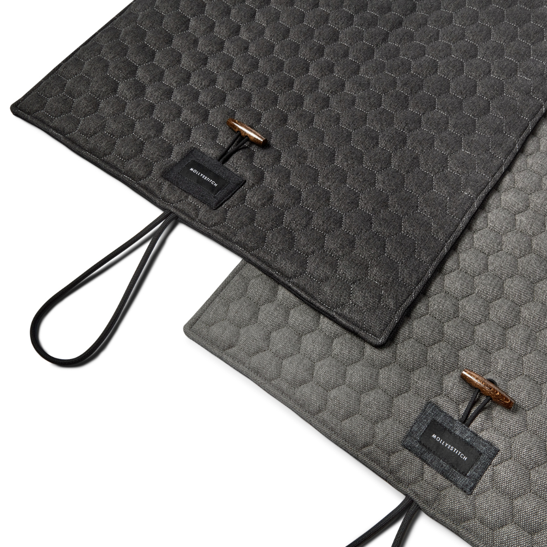 Honeycomb Dog Travel Mat - Grey by Molly And Stitch US
