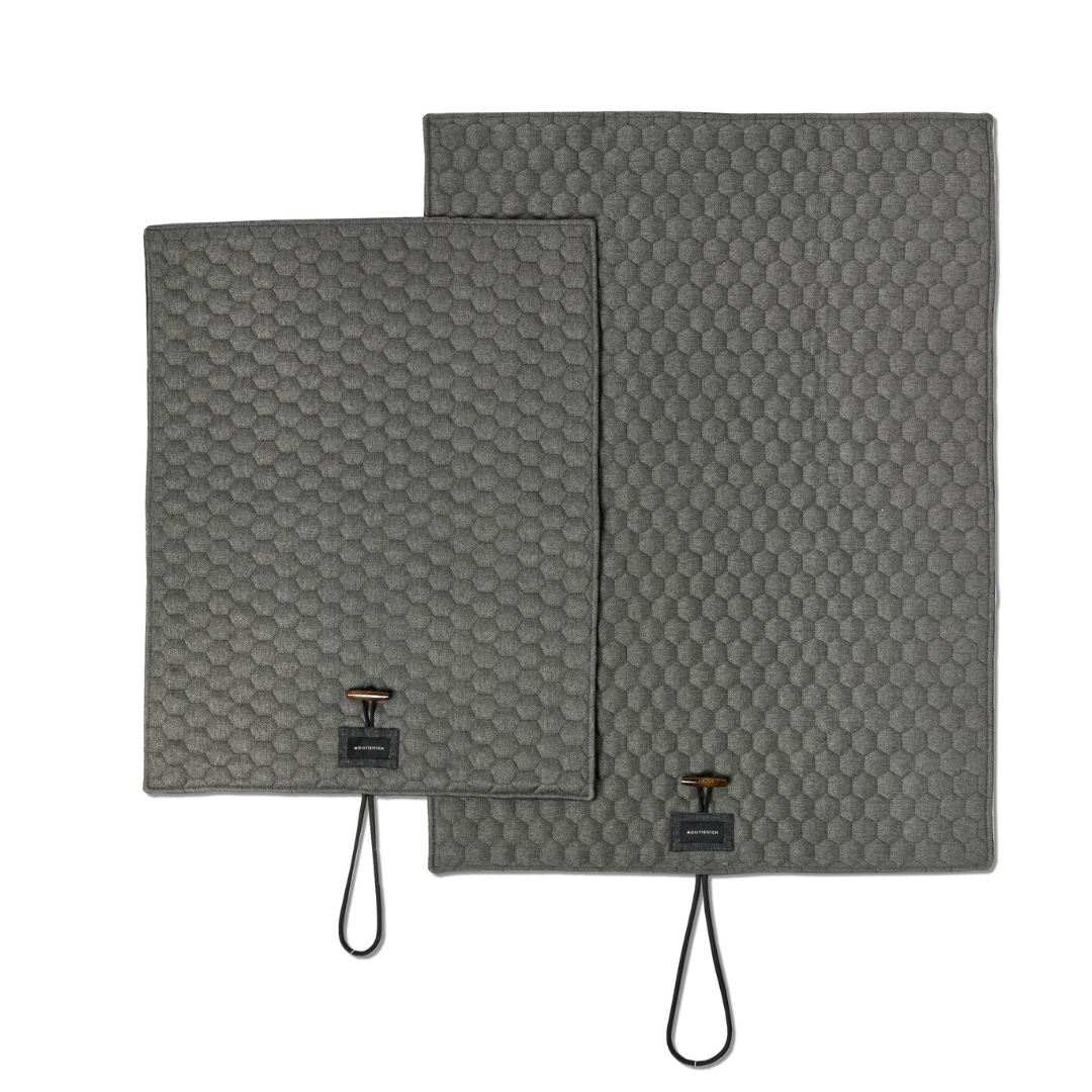 Honeycomb Dog Travel Mat - Grey by Molly And Stitch US