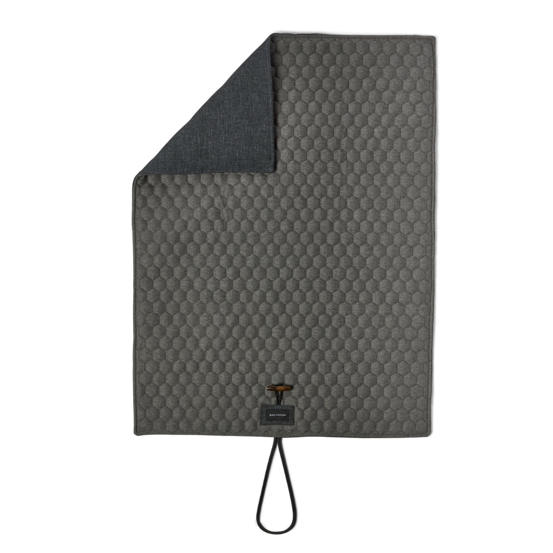Honeycomb Dog Travel Mat - Grey by Molly And Stitch US