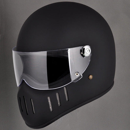 Lane Splitter | Retro Black Helmet Visor | Biker Lid by BikerLid