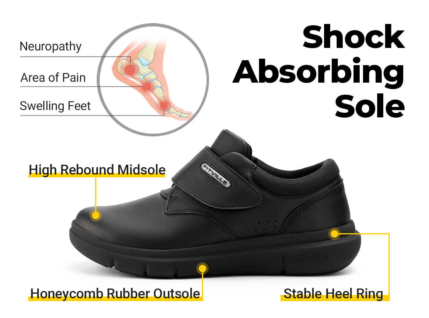 FitVille Men's EasyTop Deluxe Dress Shoes by FitVille