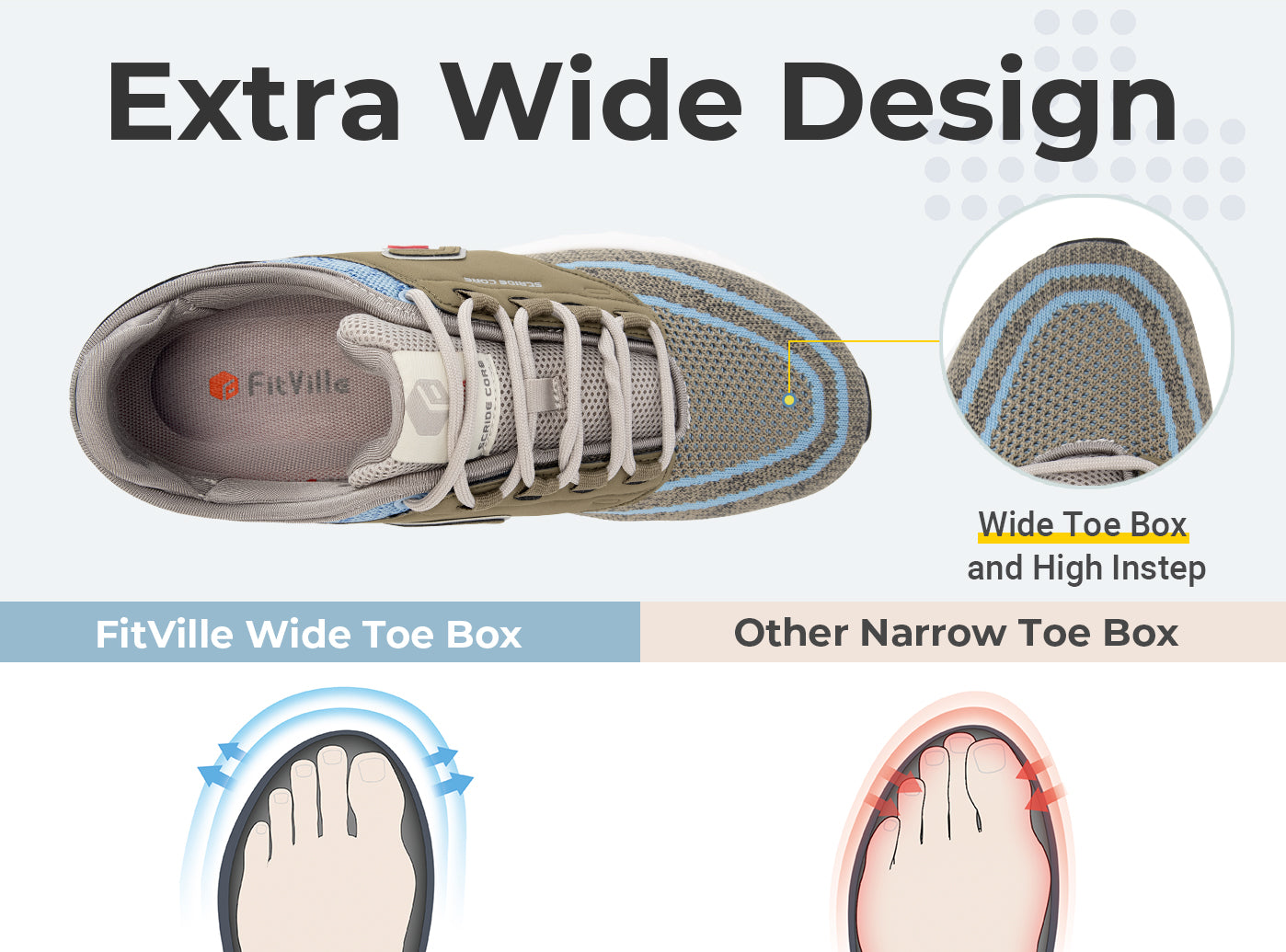 FitVille Men's Stride Core Running Shoes by FitVille