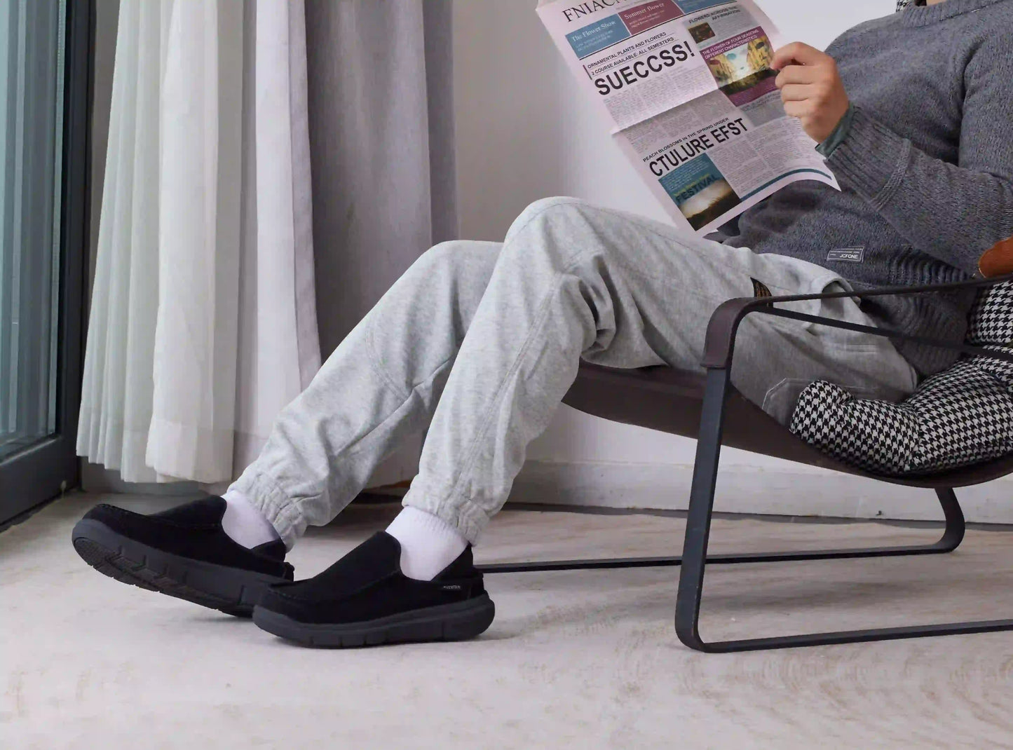 FitVille Men's Flex Moccasin Slippers V1 by FitVille