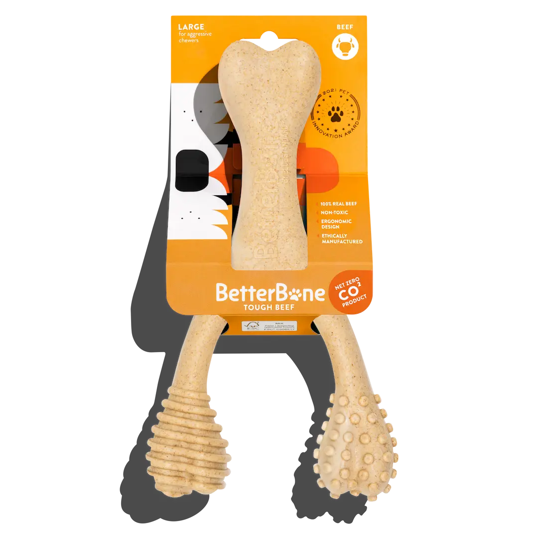 BetterBone HARD- Tough, SUPER Durable All-Natural, Dog Chews - For Aggressive Chewers. by The Better Bone Natural Dog Bone