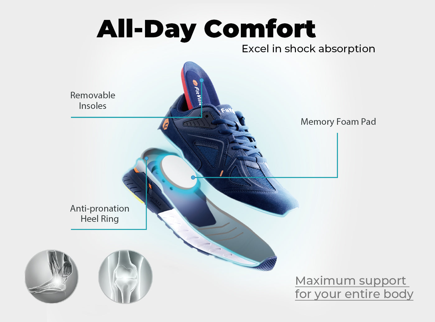 FitVille Men's Rebound Core Shoes by FitVille