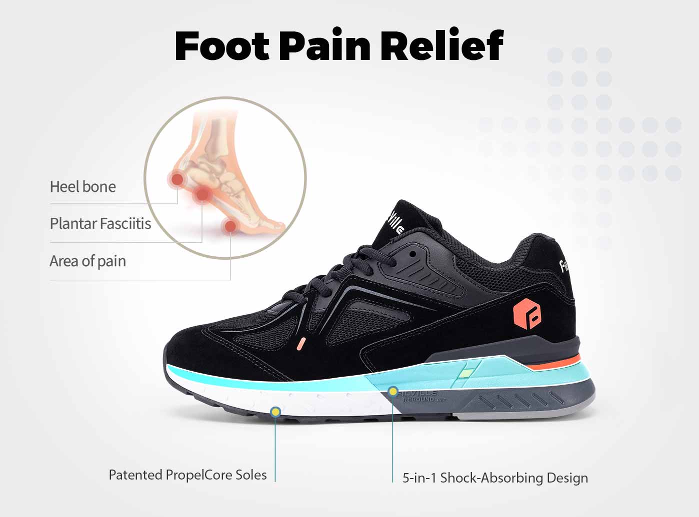 FitVille Men's Rebound Core Shoes 2-Pair Bundle by FitVille