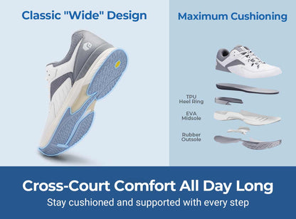 FitVille Men's Amadeus Tennis & Pickleball Court Shoes by FitVille