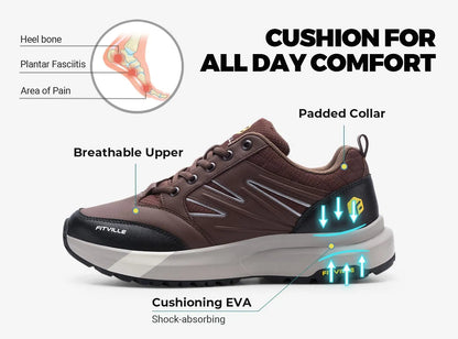 FitVille Men's Low-Top Sturdy Core Hiking Shoes by FitVille