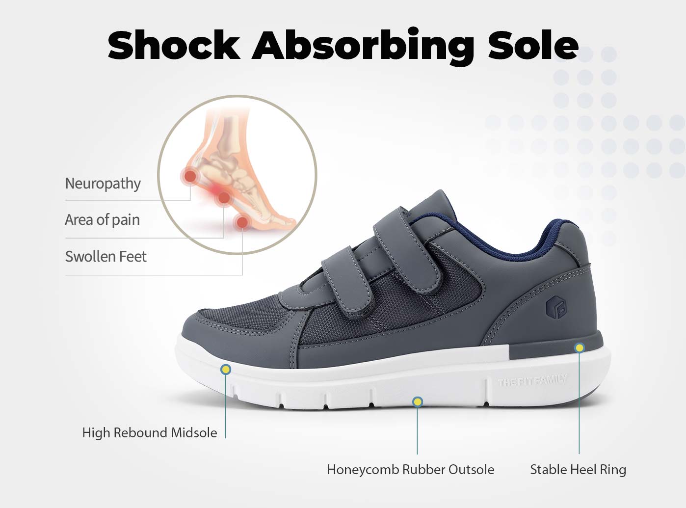 FitVille Men's EasyTop Duo Strap Diabetic Shoes V3 by FitVille