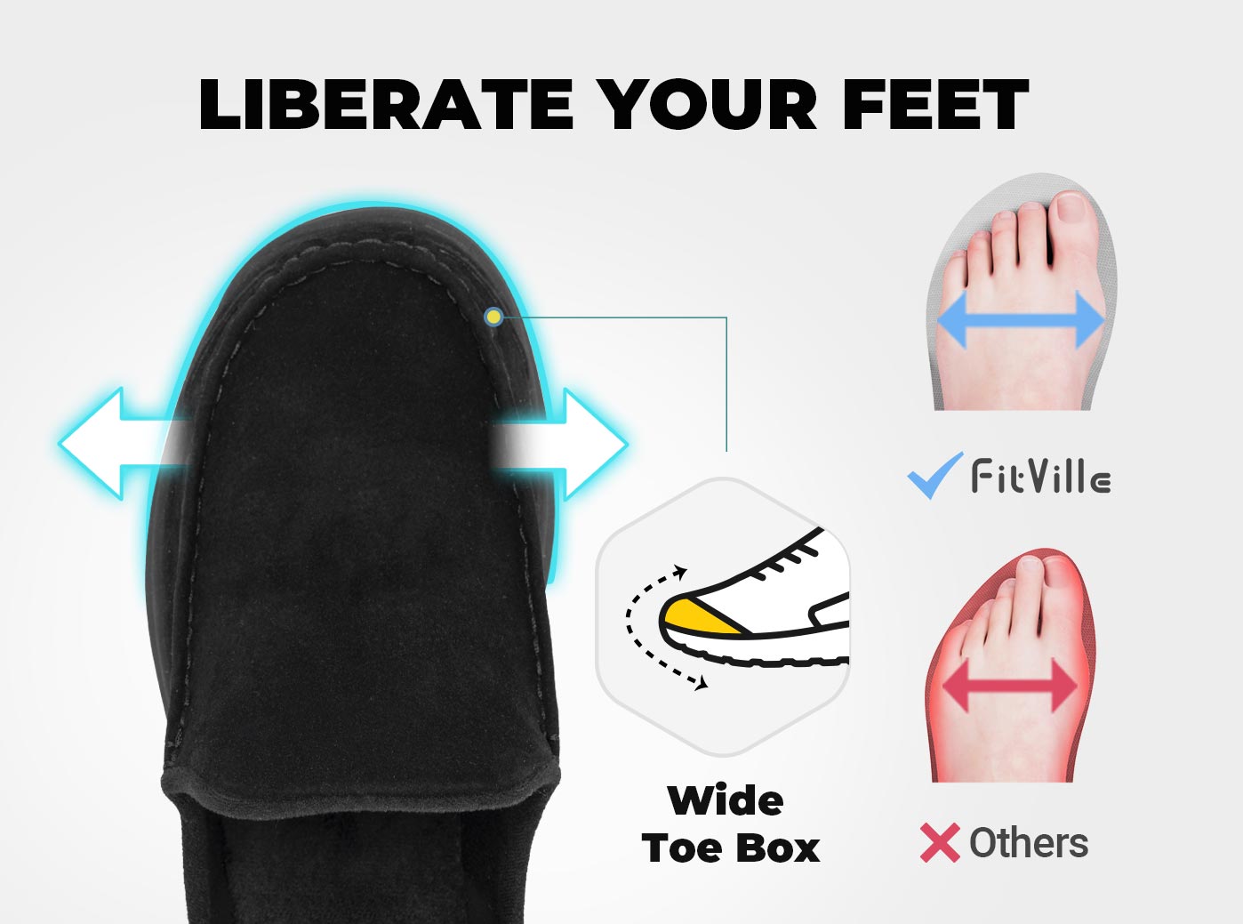 FitVille Men's Flex Moccasin Slippers V1 by FitVille