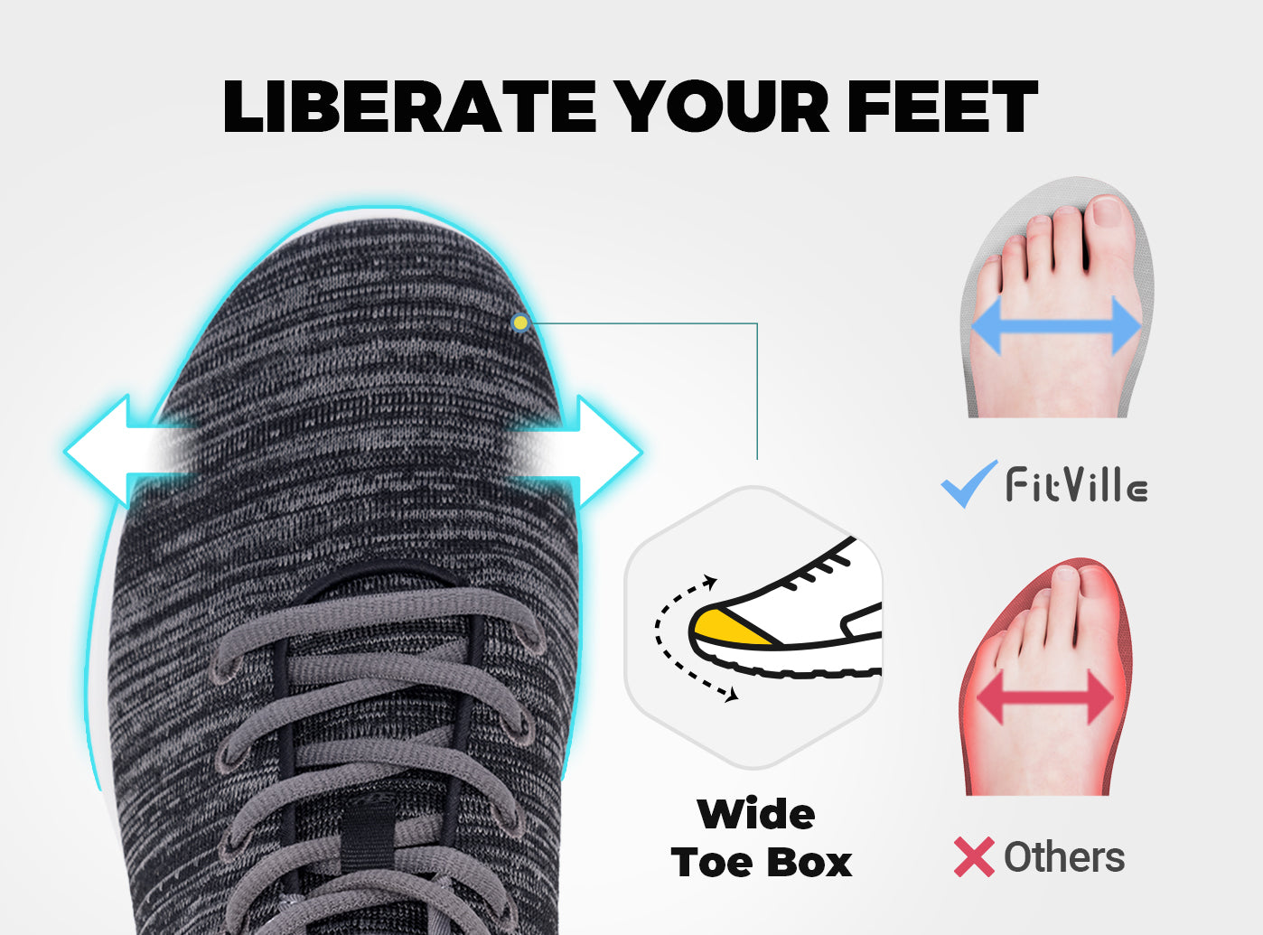 FitVille Men's ArchPower FlyWave Running Shoes by FitVille