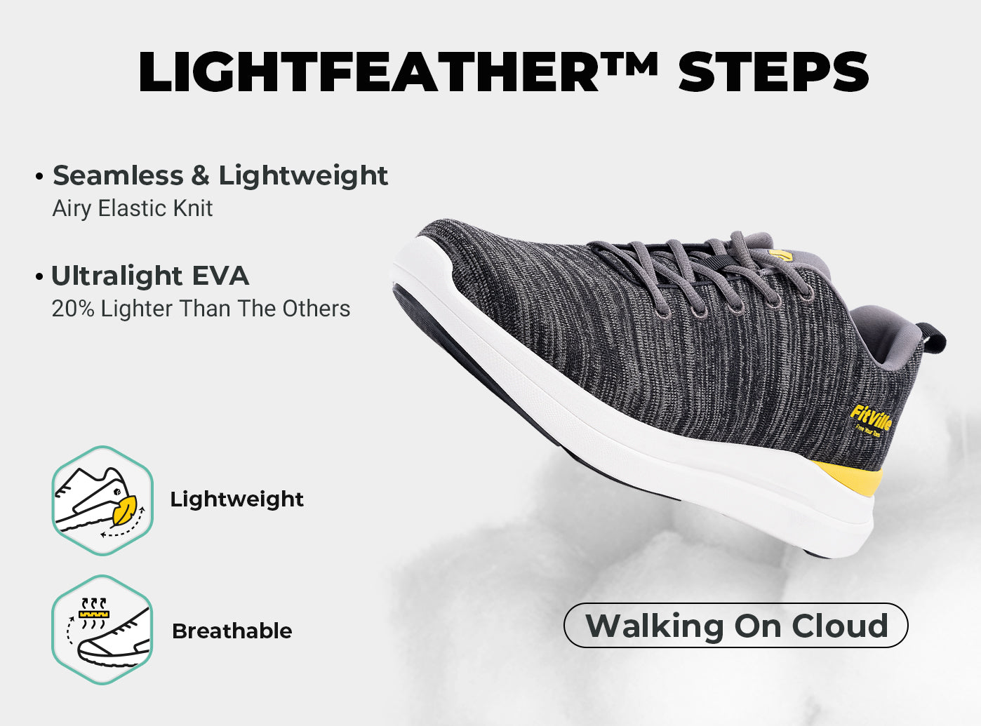 FitVille Men's ArchPower FlyWave Running Shoes by FitVille