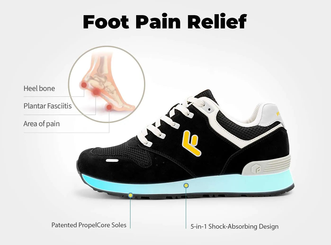 FitVille Men's ArchPower Comfy Sneaker by FitVille