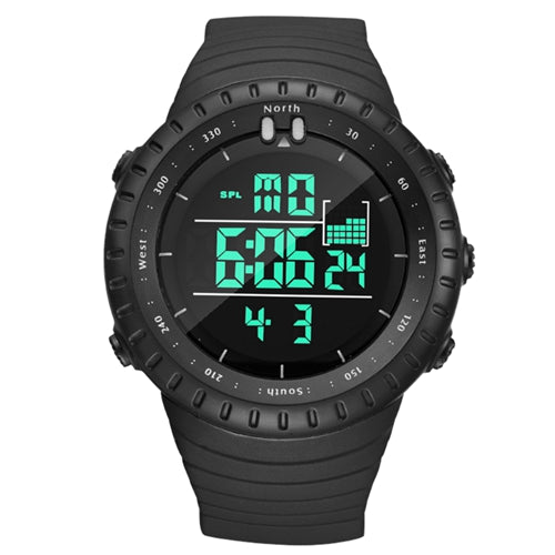 Digital Men Sports Watch Water-Resistant Military Tactical Wrist Watch with Date/Week/12/24H Display Alarm Stopwatch Function LED Backlight - Black by VYSN