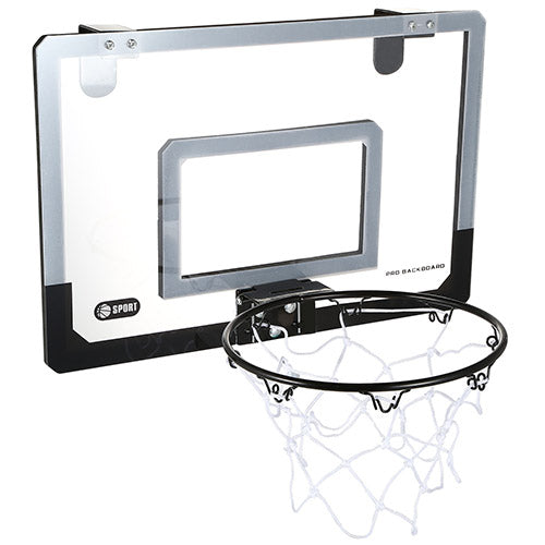 Mini Basketball Hoop System Set Over the Door with Backboard Breakaway Rim Basketball Pump Tools Easy Installation Indoor Kids Adults by VYSN