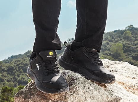 FitVille Men's Low-top Rugged Core Hiking Shoes by FitVille