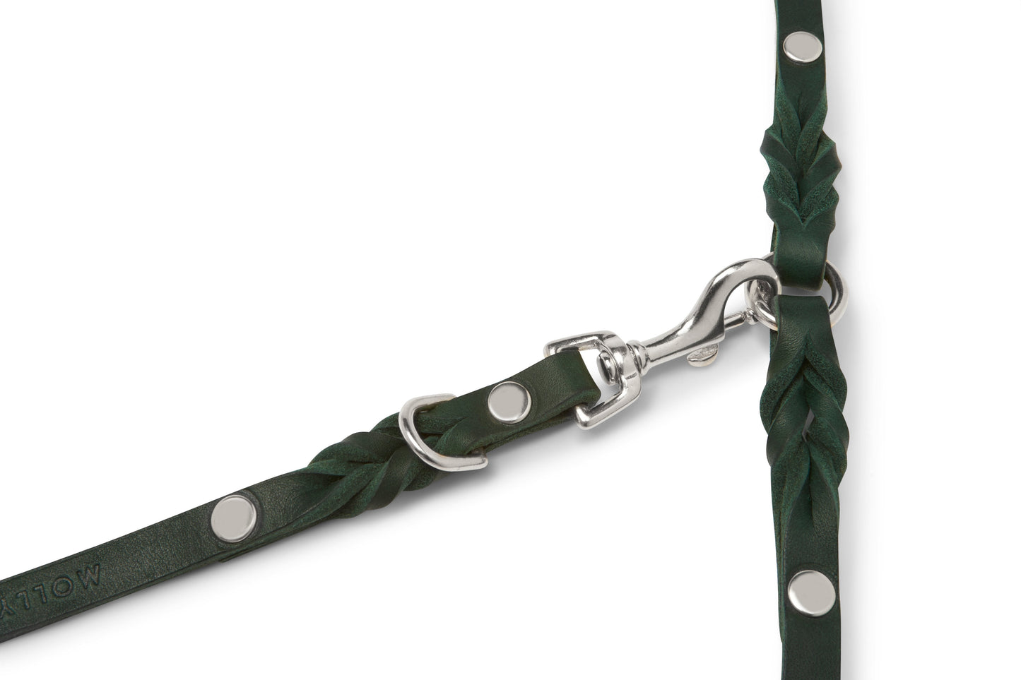 Butter Leather 2x Adjustable Dog Leash - Forest Green by Molly And Stitch US