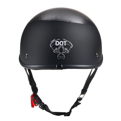 Beanie Low Profile Motorcycle Helmet Skull Print Black  | Biker Lid by BikerLid