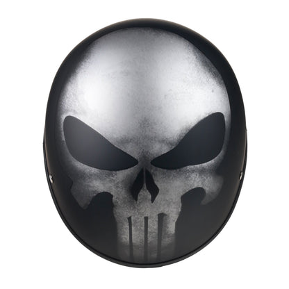 Beanie Low Profile Motorcycle Helmet Skull Print Black  | Biker Lid by BikerLid