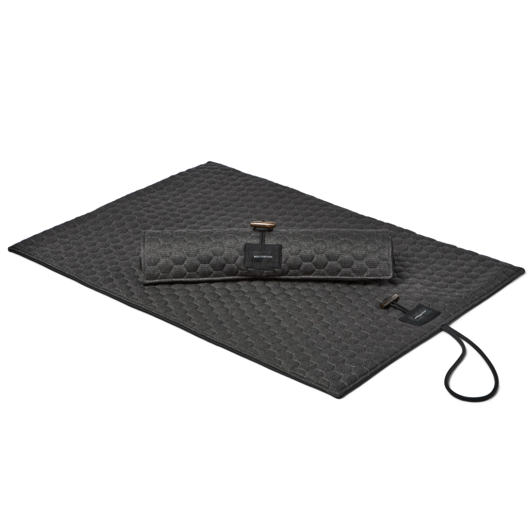 Honeycomb Dog Travel Mat - Charcoal by Molly And Stitch US