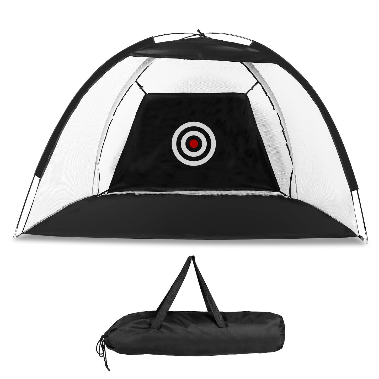 Golf Net Golf Training Aids Practice Nets Driving Hitting Nets with Target Cloth Carry Bag for Indoor Outdoor Sports - Black by VYSN