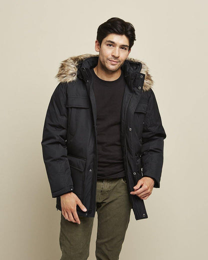 Howard Men’s Heated Parka Black by Kelvin Coats