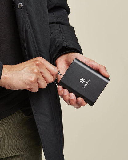 Howard Men’s Heated Parka Black by Kelvin Coats