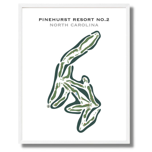 Pinehurst Resort No. 2 Country Club, North Carolina - Printed Golf Courses by Golf Course Prints
