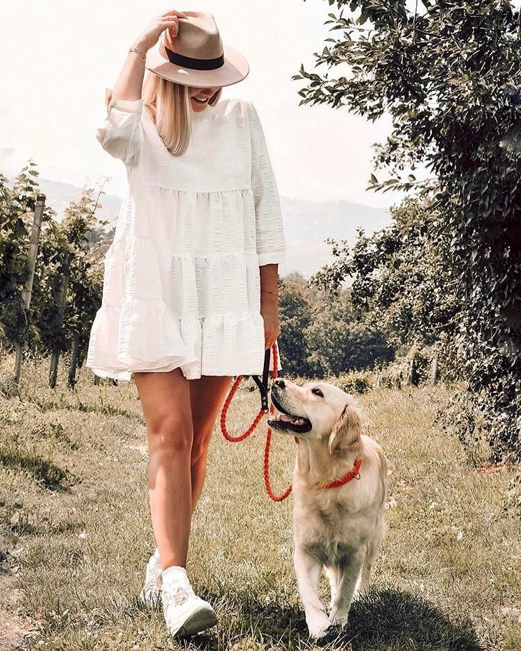 Touch of Leather Dog Leash - Pumpkin by Molly And Stitch US