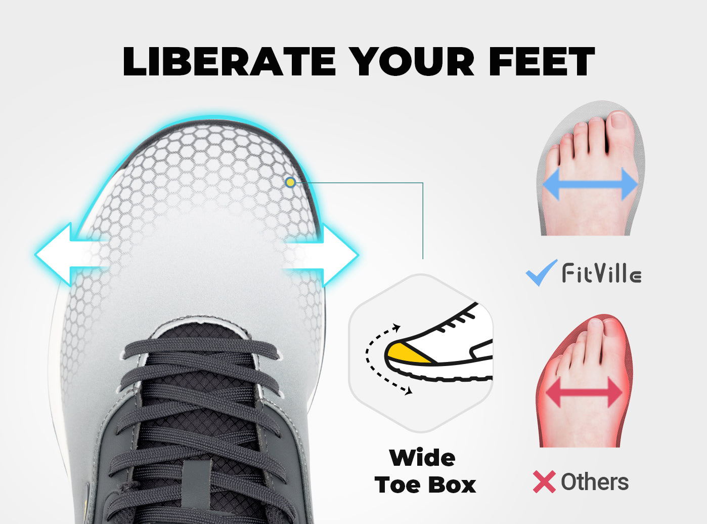 FitVille Men's SpeedEx Golf Shoes by FitVille