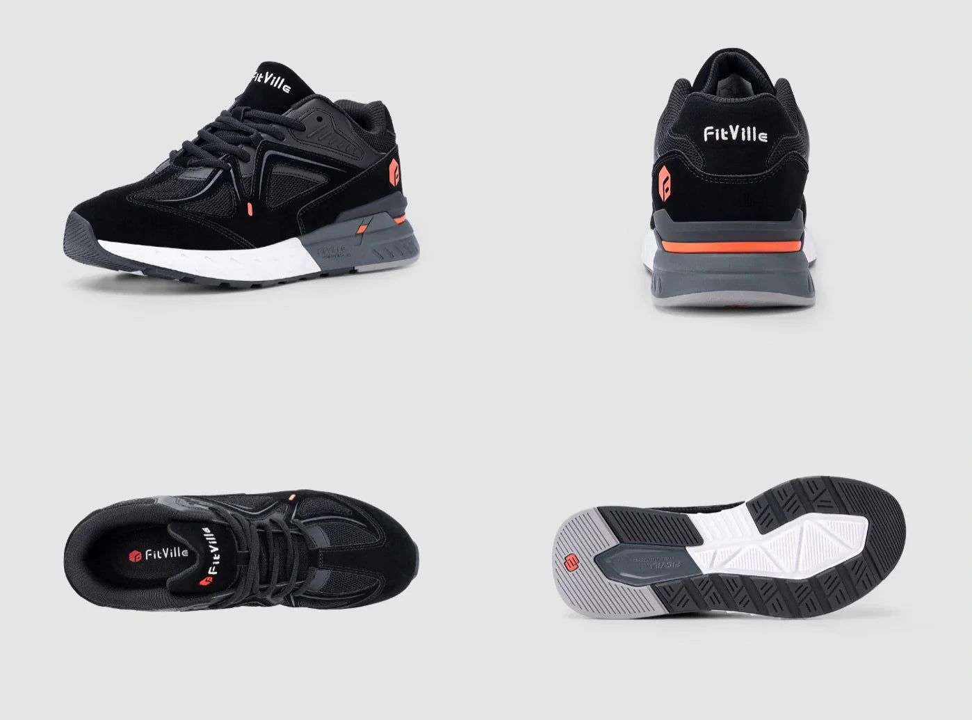 FitVille Men's Rebound Core Shoes 2-Pair Bundle by FitVille