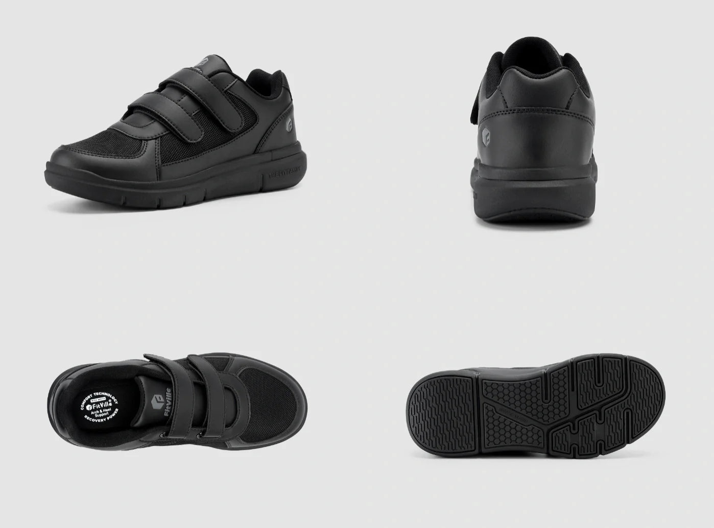 FitVille Men's EasyTop Duo Strap Diabetic Shoes V3 by FitVille