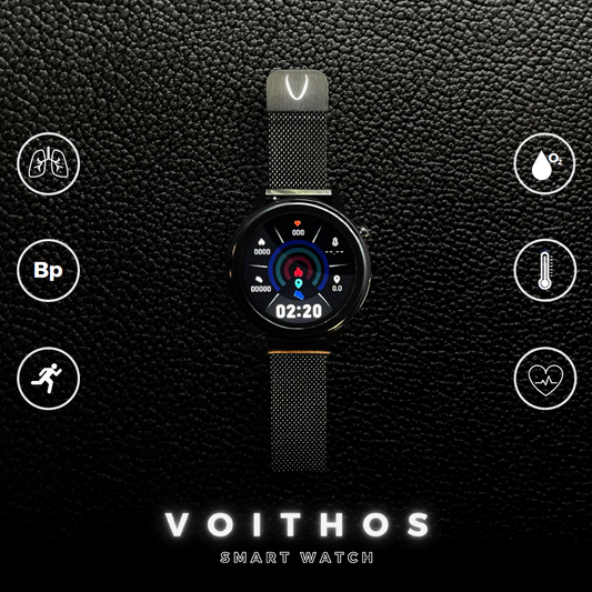 VOITHOS Smart Watch Blood Pressure Heart Rate & Body Temperature Monitor with ECG & PPG by ALL TECH ADDICT