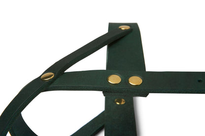 Butter Leather Dog Harness - Forest Green by Molly And Stitch US