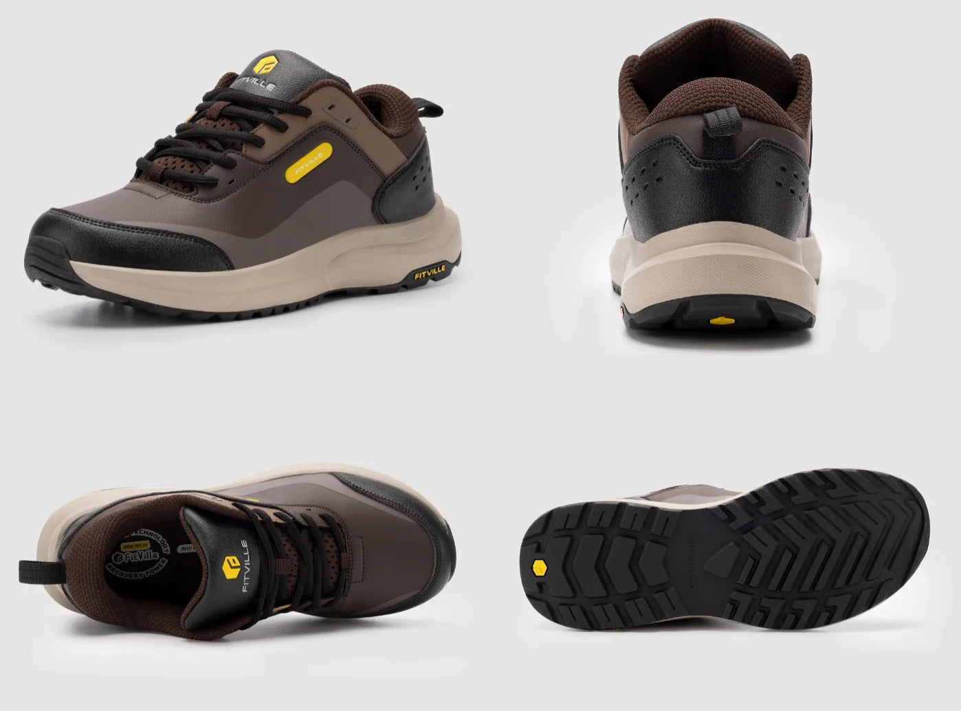 FitVille Men's Low-top Rugged Core Hiking Shoes by FitVille