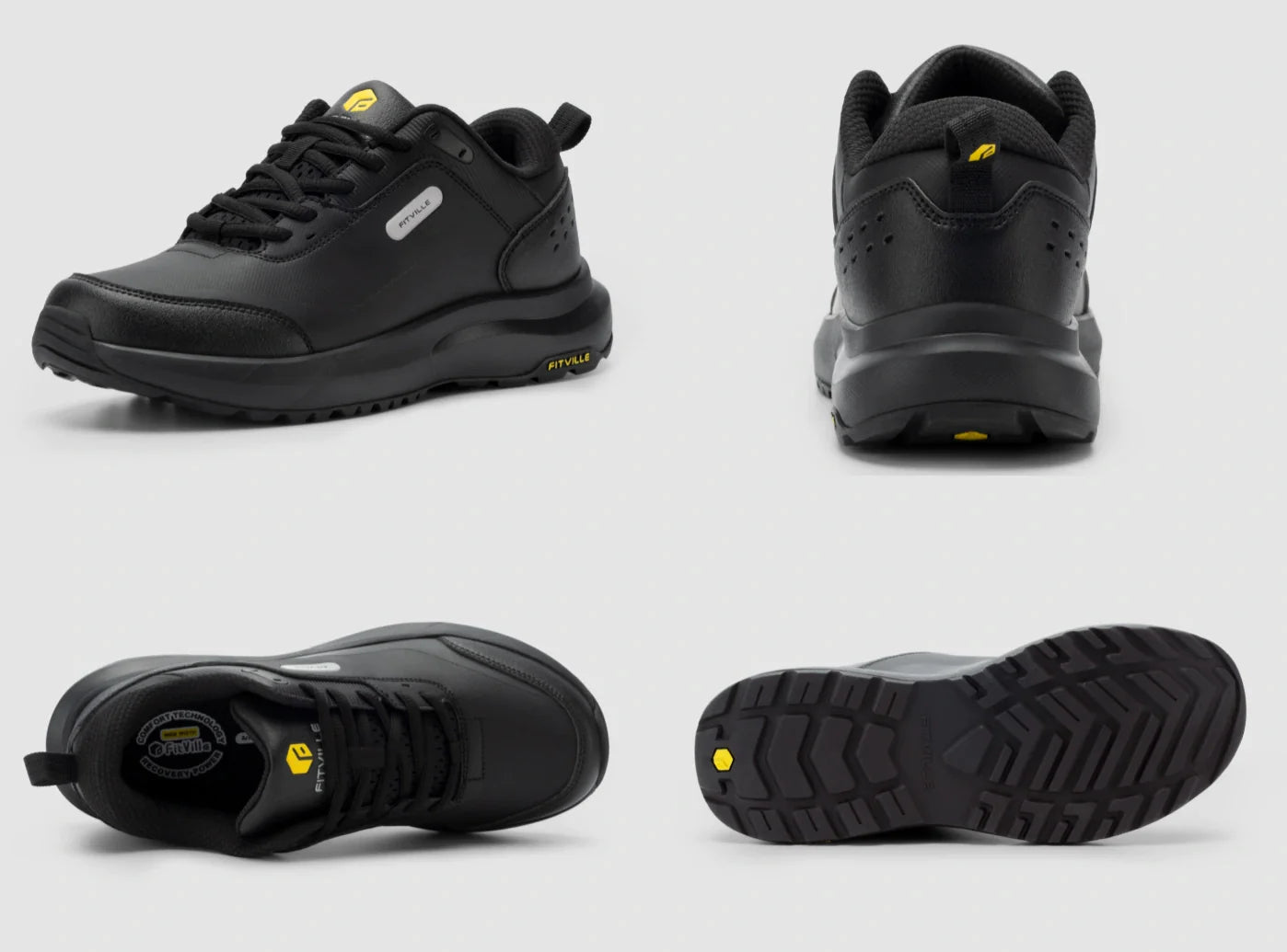 FitVille Men's Low-top Rugged Core Hiking Shoes by FitVille