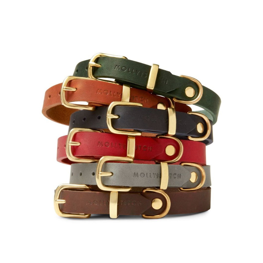 Butter Leather Dog Collar - Sahara Cognac by Molly And Stitch US