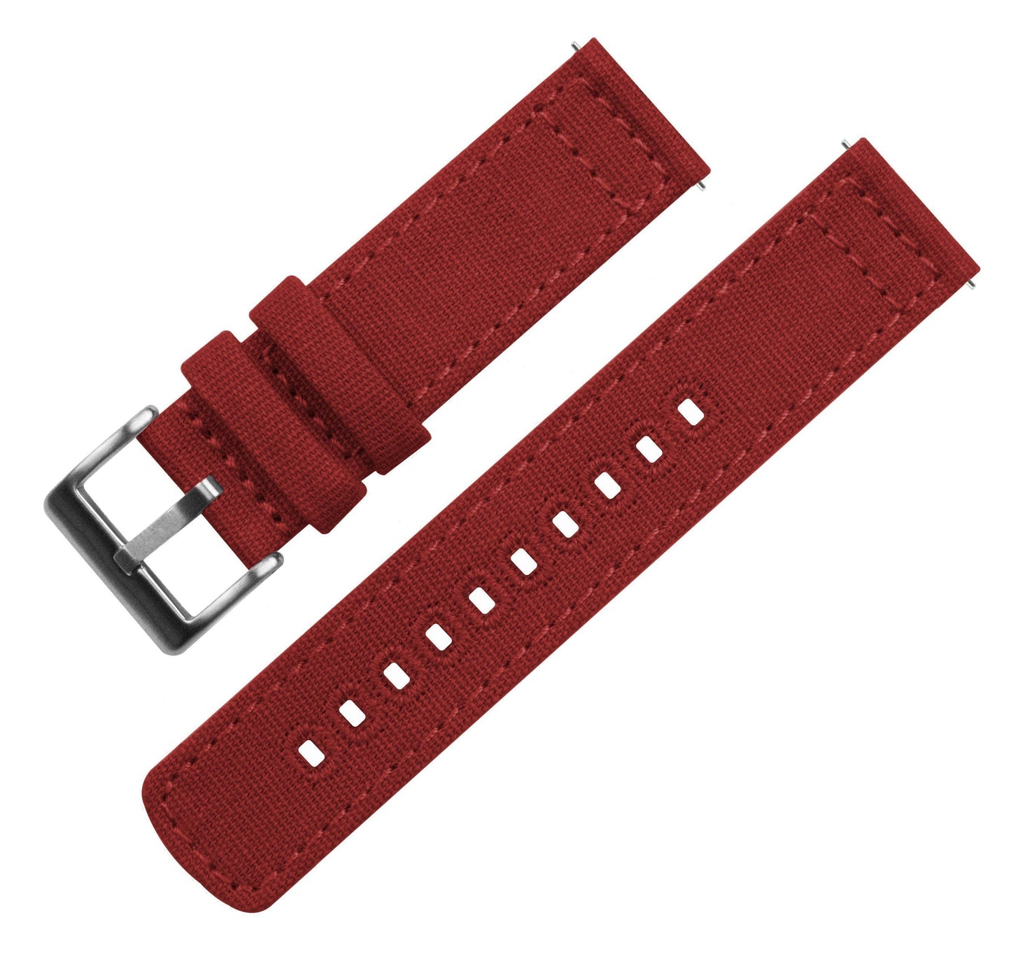 Crimson Red Premium Canvas Watch Band by Barton Watch Bands