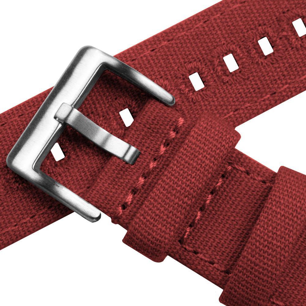 Crimson Red Premium Canvas Watch Band by Barton Watch Bands