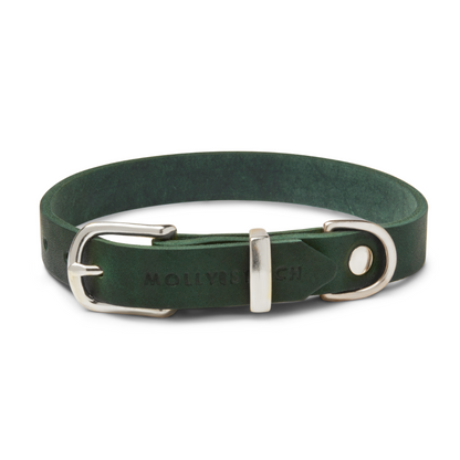 Butter Leather Dog Collar - Forest Green by Molly And Stitch US