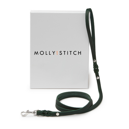 Butter Leather City Dog Leash - Forest Green by Molly And Stitch US