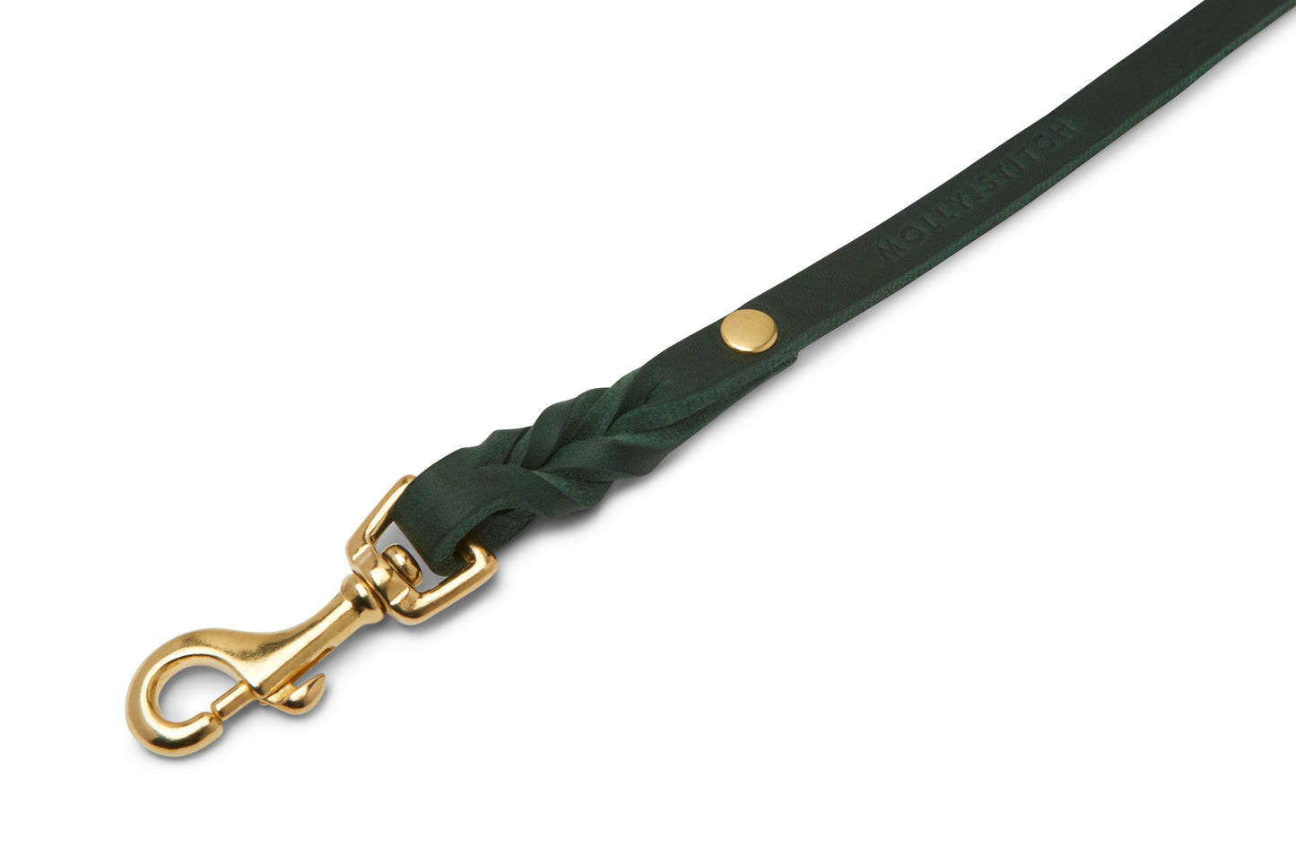 Butter Leather City Dog Leash - Forest Green by Molly And Stitch US