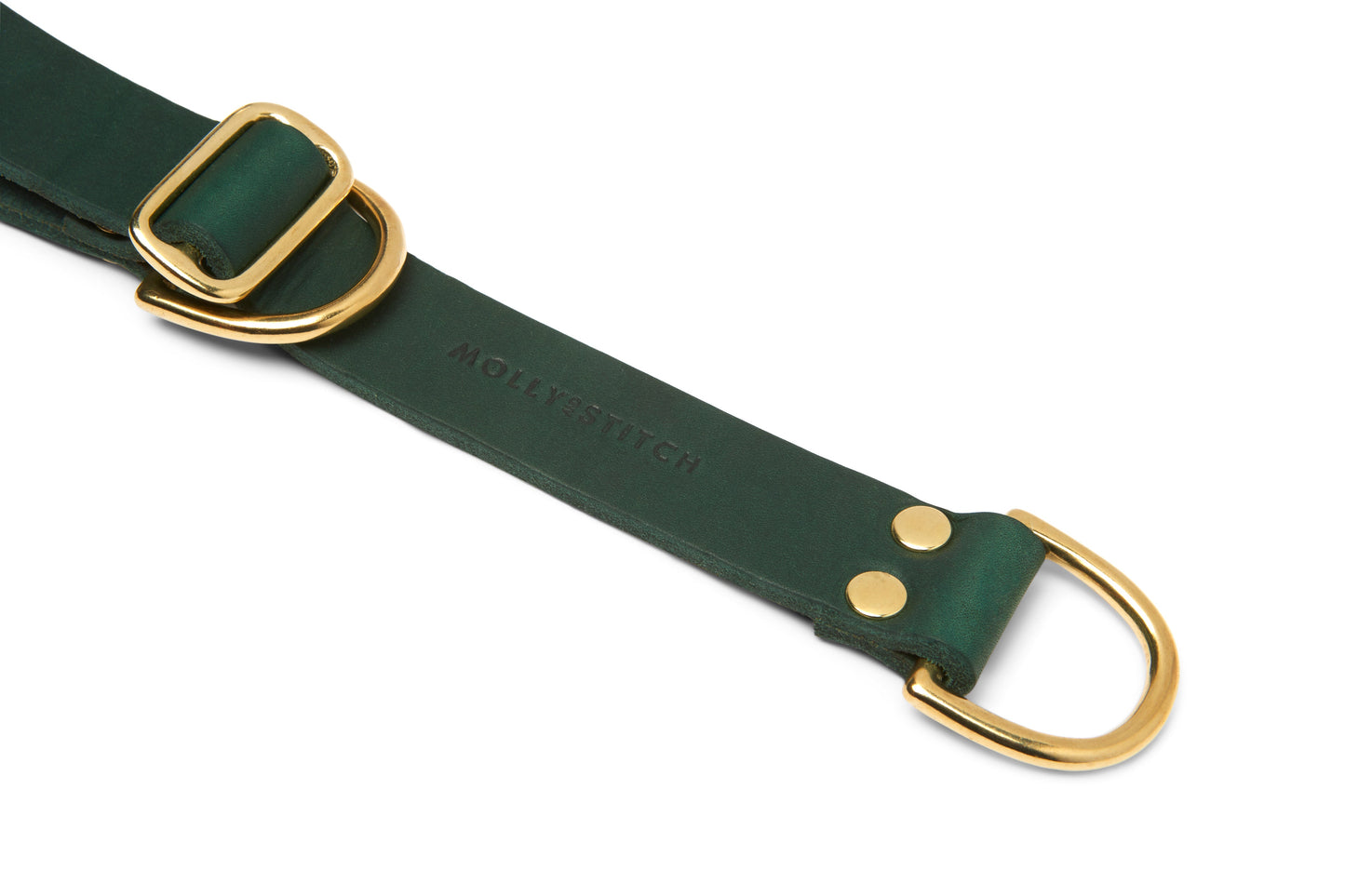 Butter Leather Retriever Dog Collar - Forest Green by Molly And Stitch US