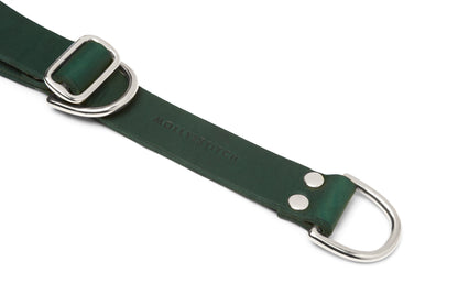 Butter Leather Retriever Dog Collar - Forest Green by Molly And Stitch US
