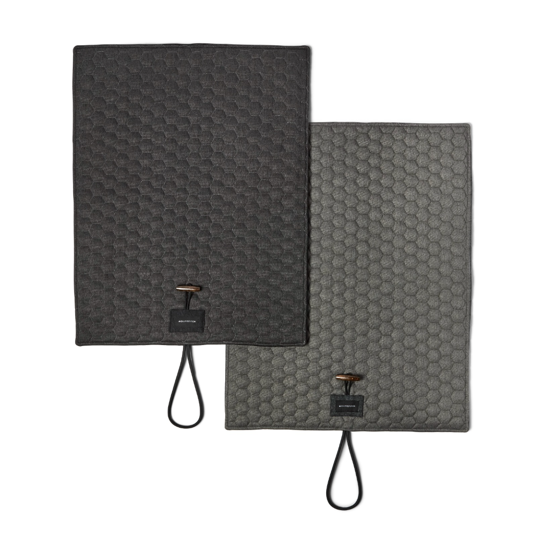 Honeycomb Dog Travel Mat - Charcoal by Molly And Stitch US
