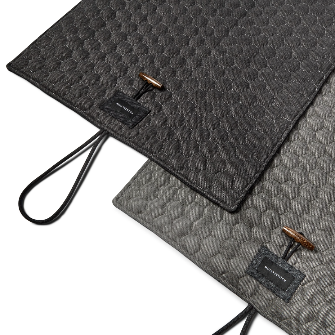 Honeycomb Dog Travel Mat - Charcoal by Molly And Stitch US