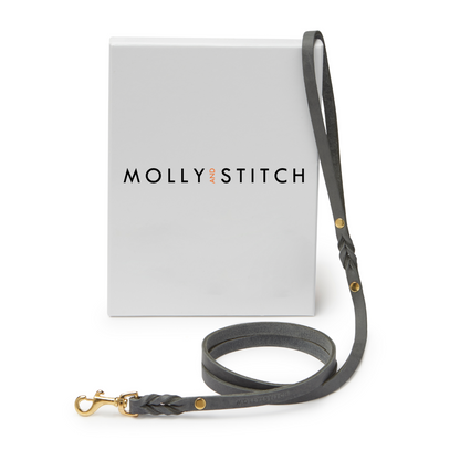 Butter Leather City Dog Leash - Timeless Grey by Molly And Stitch US